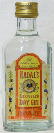 Nadal's Distilled Dry Gin Tunel Antonio Nadal