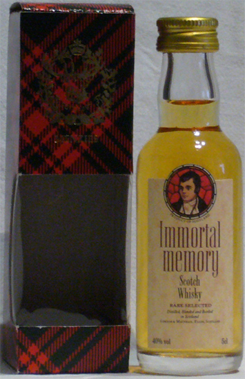 Immortal Memory Scotch Whisky Gordon & Macphail