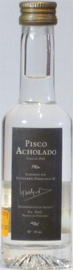 Pisco Acholado Cosecha 2004