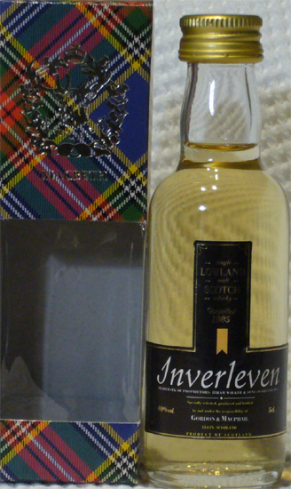 Inverleven Single Lowland Malt Scotch Whisky Distilled 1985