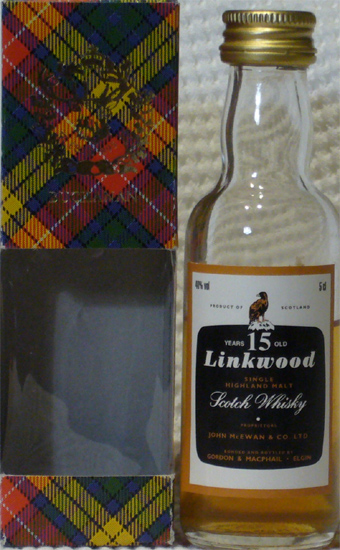 Linkwood Single Highland Malt Scotch Whisky Years 15 Old