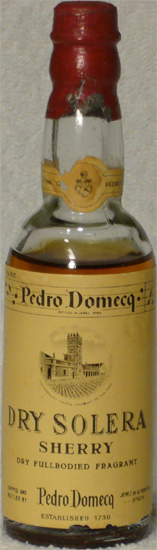 Dry Solera Sherry Dry Fullbobied Fragant Pedro Domecq