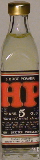 Horse Power HP Finest Old Scotch Whisky 5 Years Old