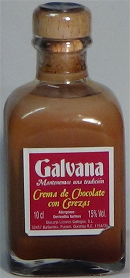 Crema de Chocolate con Cerezas Galvana Discarpi Licores Gallegos