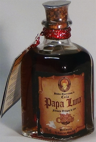 Antiguo Licor de Cola Papa Luna Kola Cortals