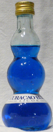 Licor Curaçao Blue 3 boles Inlima