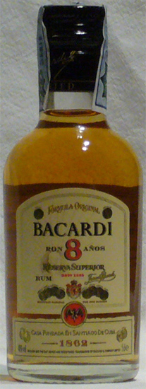 Ron Bacardi 8 años Reserva Superior