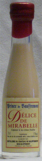 Délice de Mirabelle Liqueur à la crème fraîche