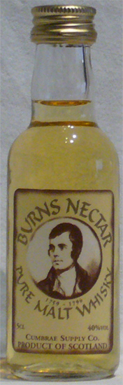 Burns Nectar Pure Malt Whisky Cumbrae