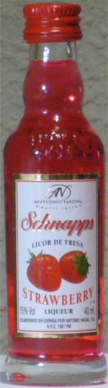Licor de Fresa Schnapps Strawberry Tunel Antonio Nadal