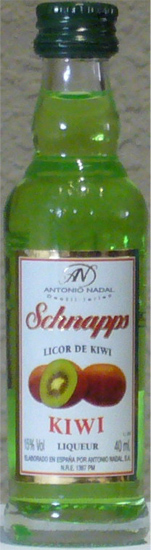 Licor de Kiwi Schnapps Kiwi Tunel Antonio Nadal