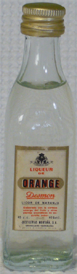 Liqueur de Orange Desmon Licor de Naranja Montañá