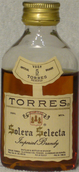 Solera Selecta Imperial Brandy Torres Reserva 5 años