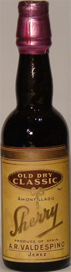 Sherry Amontillado Old Dry Classic Valdespino